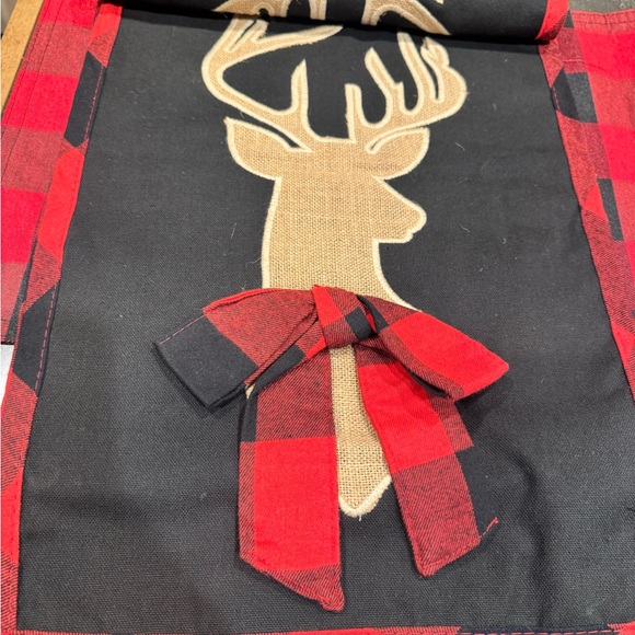 Buffalo Red Plaid Reindeer Christmas Table Runner - Picture 9 of 10